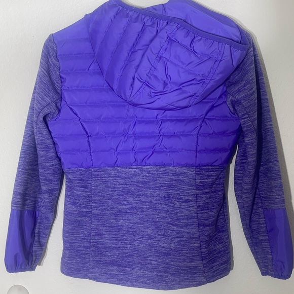 Free country hybrid puffer jacket down knit coat purple girls small 7/8 athletic - Picture 5 of 5